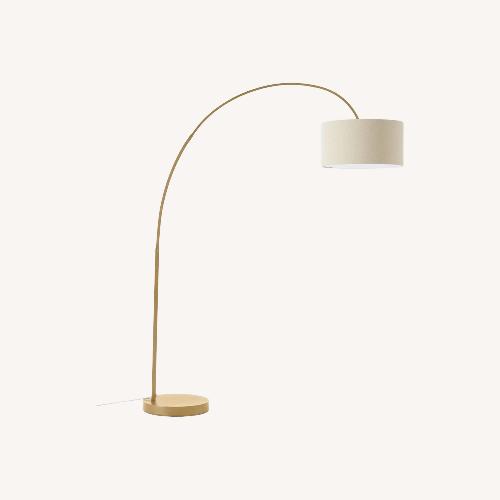 Used West Elm Natural Metal Floor Lamp for sale on AptDeco