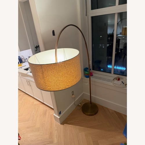 Used West Elm Natural Metal Floor Lamp for sale on AptDeco