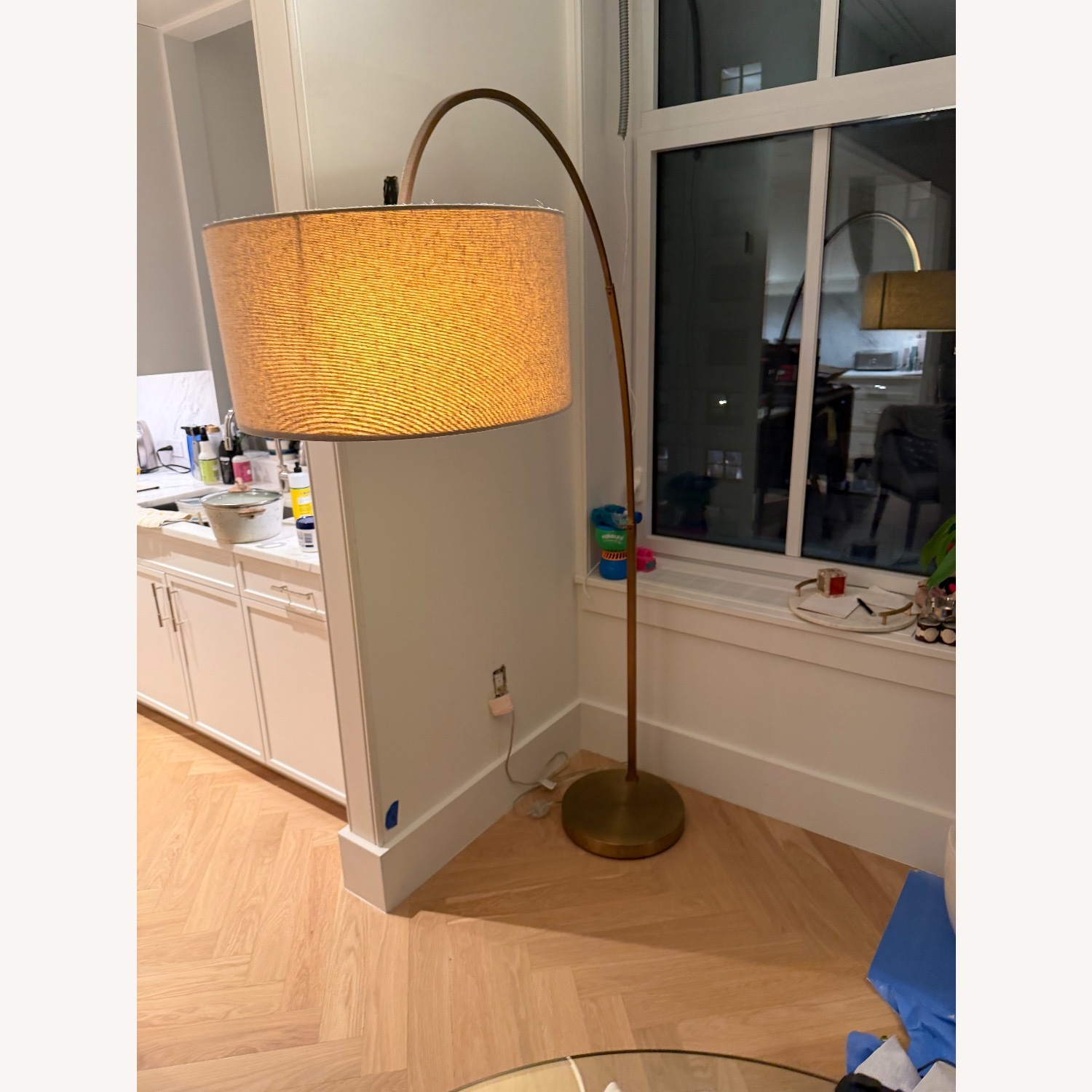 West Elm Natural Metal Floor Lamp - image-2