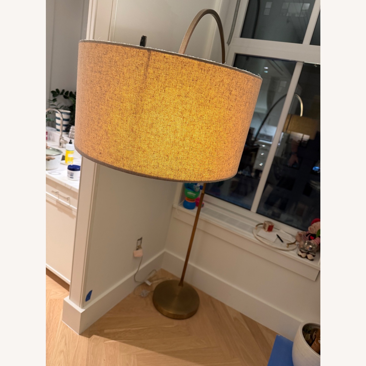 West Elm Natural Metal Floor Lamp - image-5