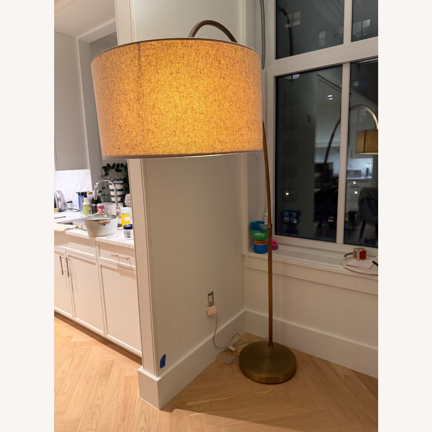 West Elm Natural Metal Floor Lamp - image-4