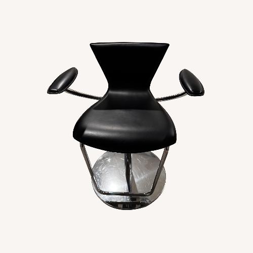 Used Vintage/Antique Black Leather Stools for sale on AptDeco