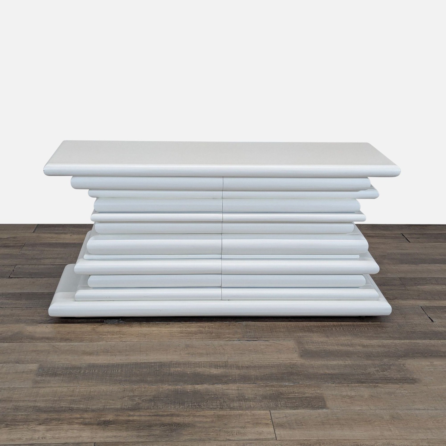 Modern White 6-Drawer Dresser	 - image-1