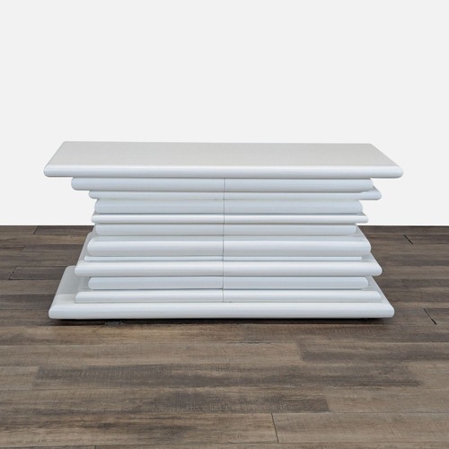 Used Modern White 6-Drawer Dresser	 for sale on AptDeco