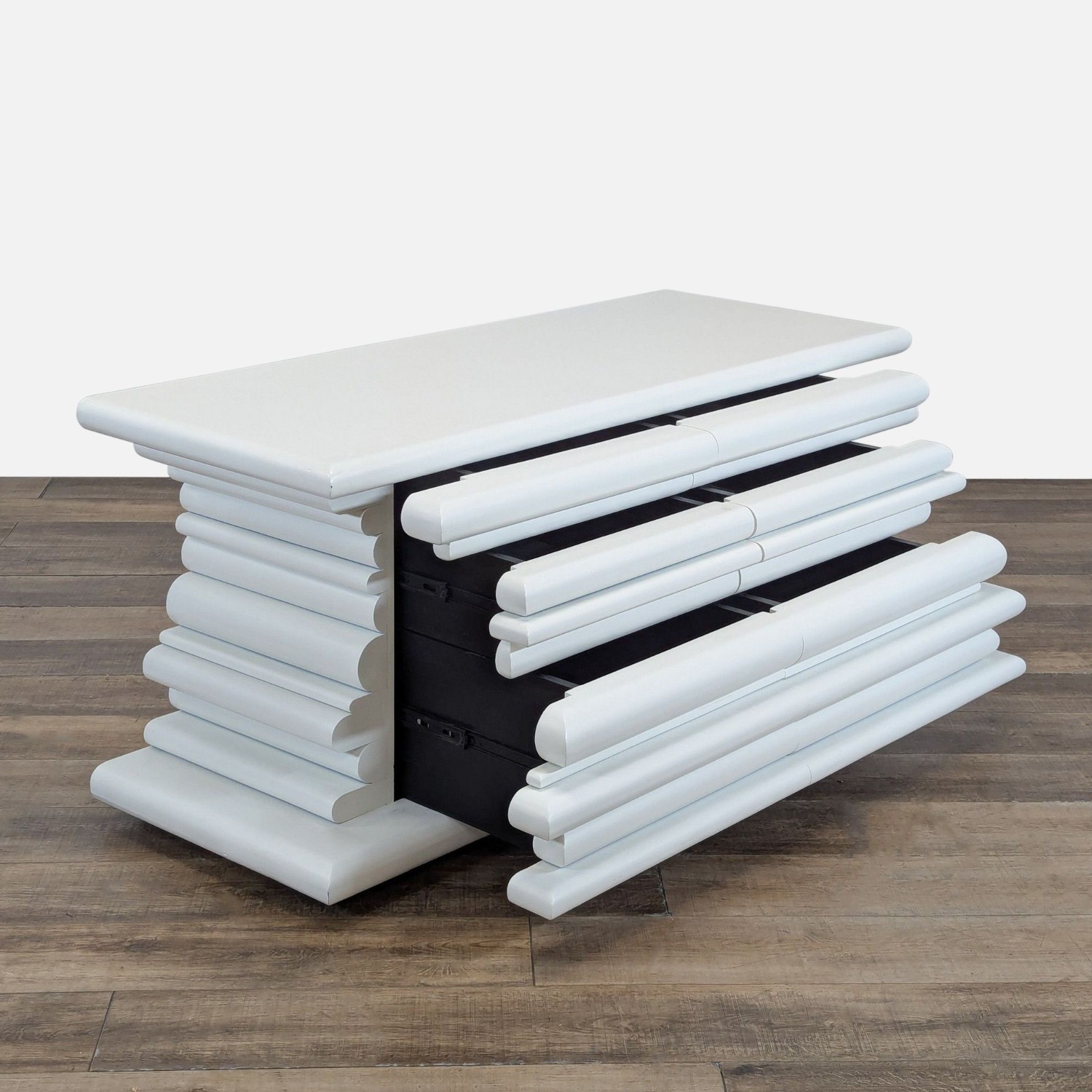 Modern White 6-Drawer Dresser	 - image-2