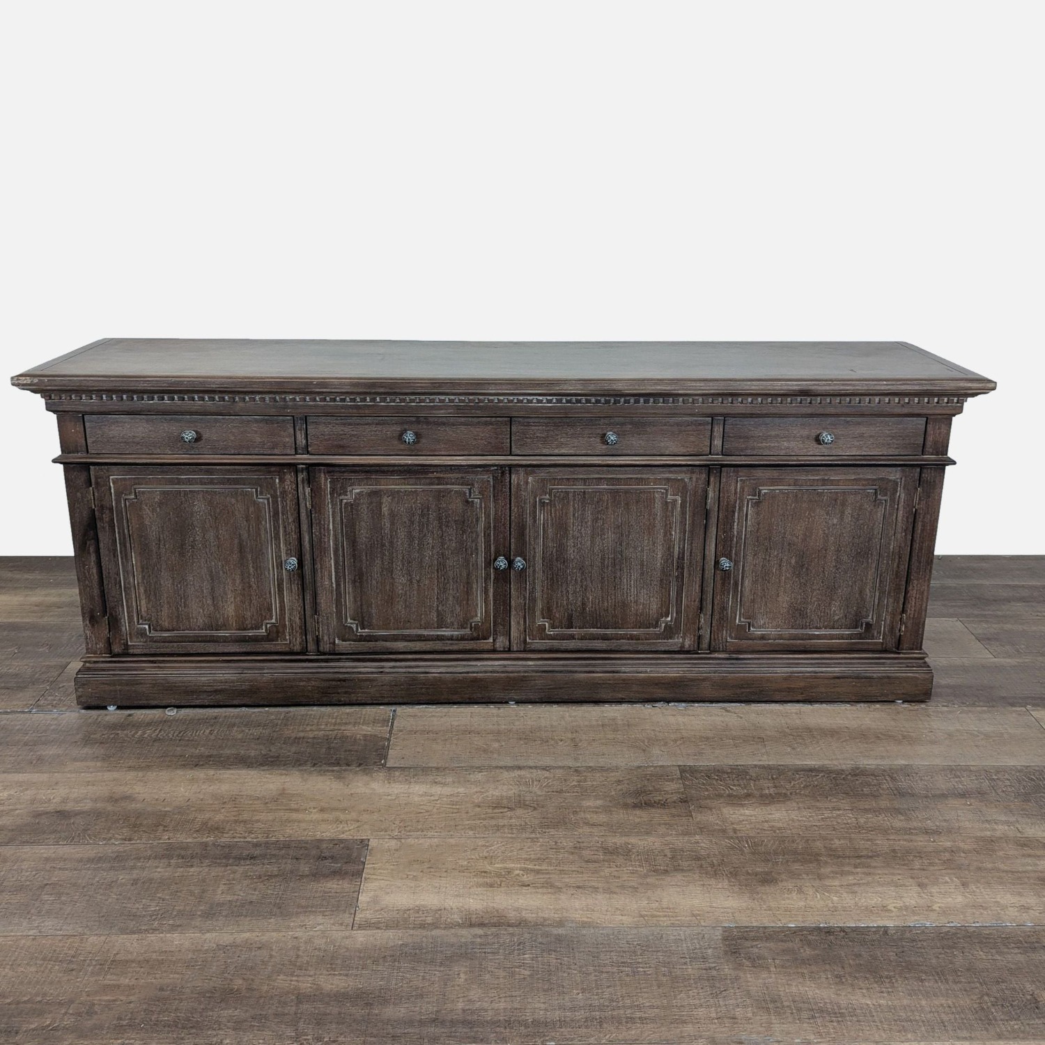 Restoration Hardware Dark Brown Wood Sideboard - image-0