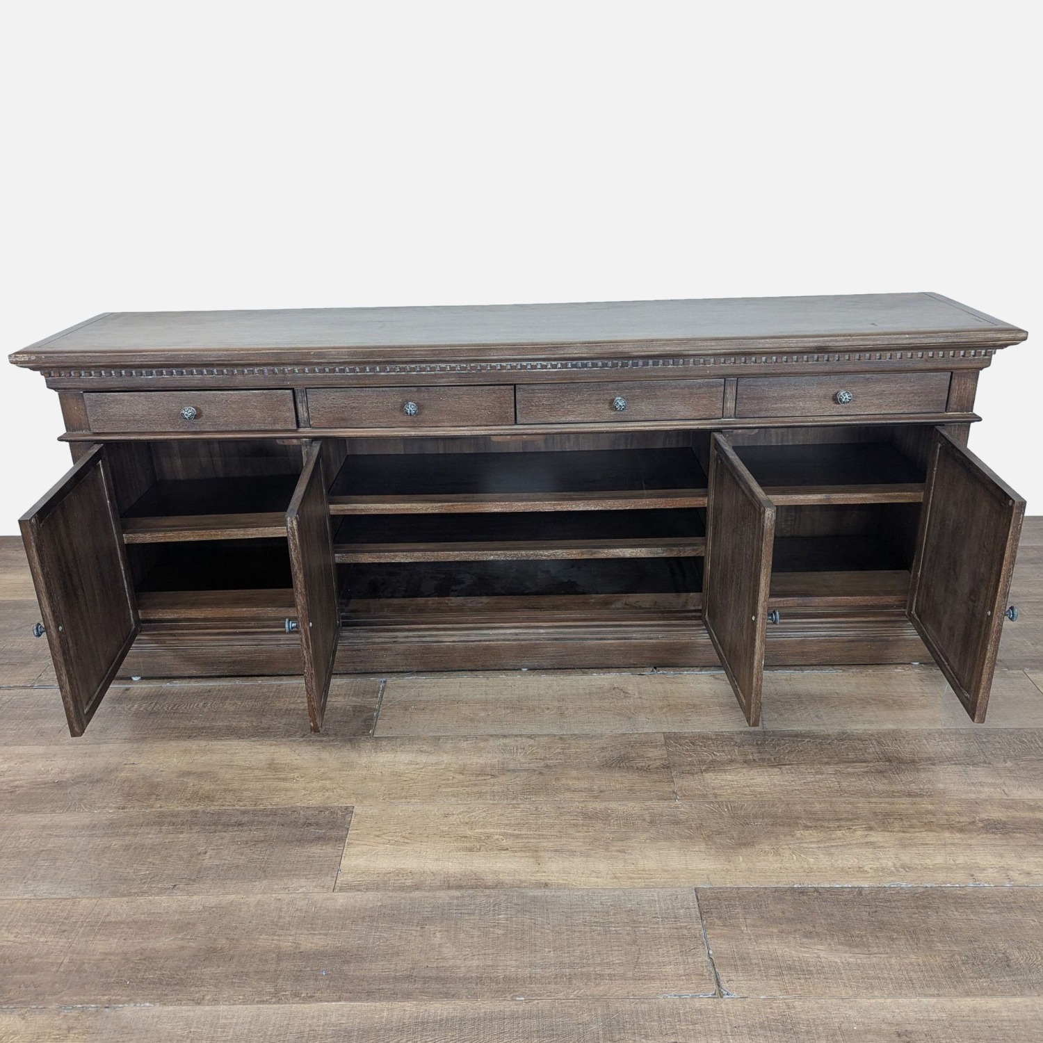 Restoration Hardware Dark Brown Wood Sideboard - image-5