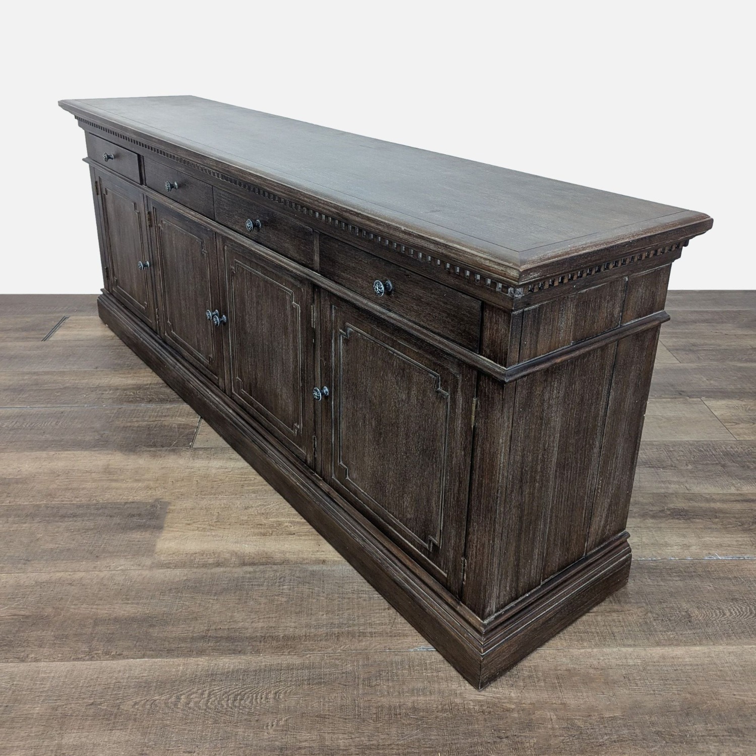 Restoration Hardware Dark Brown Wood Sideboard - image-2