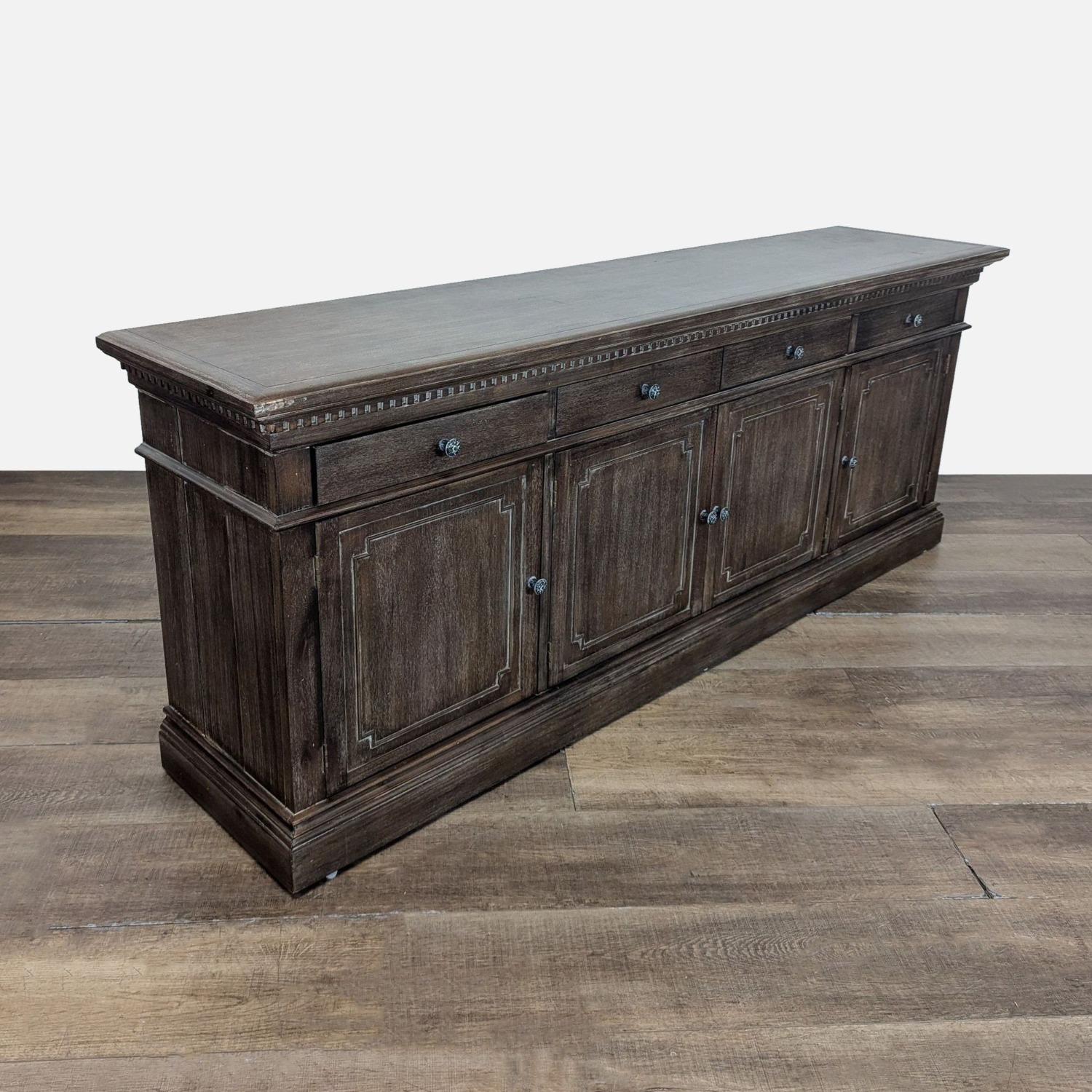 Restoration Hardware Dark Brown Wood Sideboard - image-1