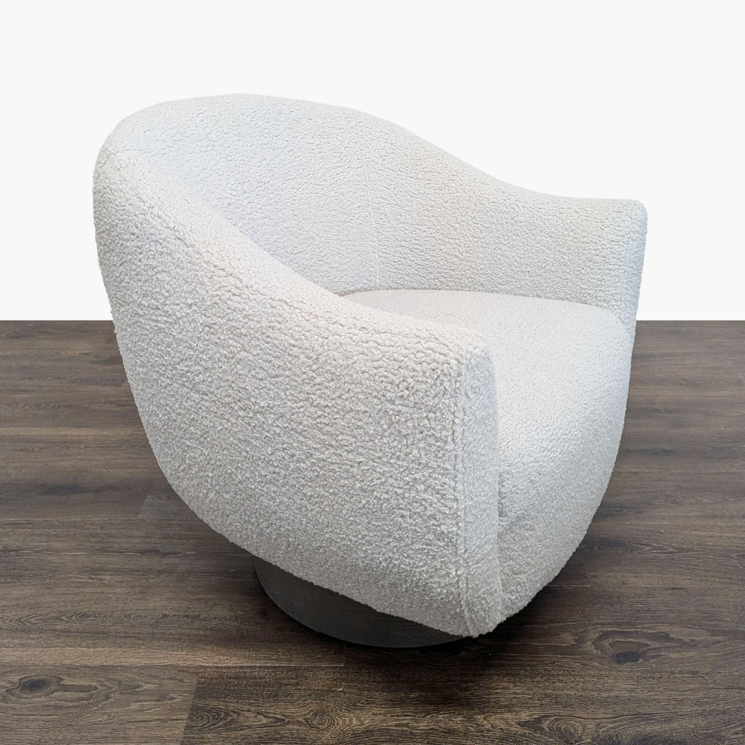 Interlude Home Simone Swivel Chair -Haze Shearling - image-2