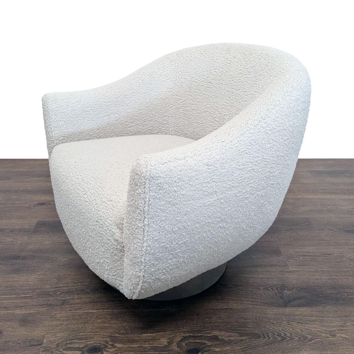 Interlude Home Simone Swivel Chair -Haze Shearling - image-3