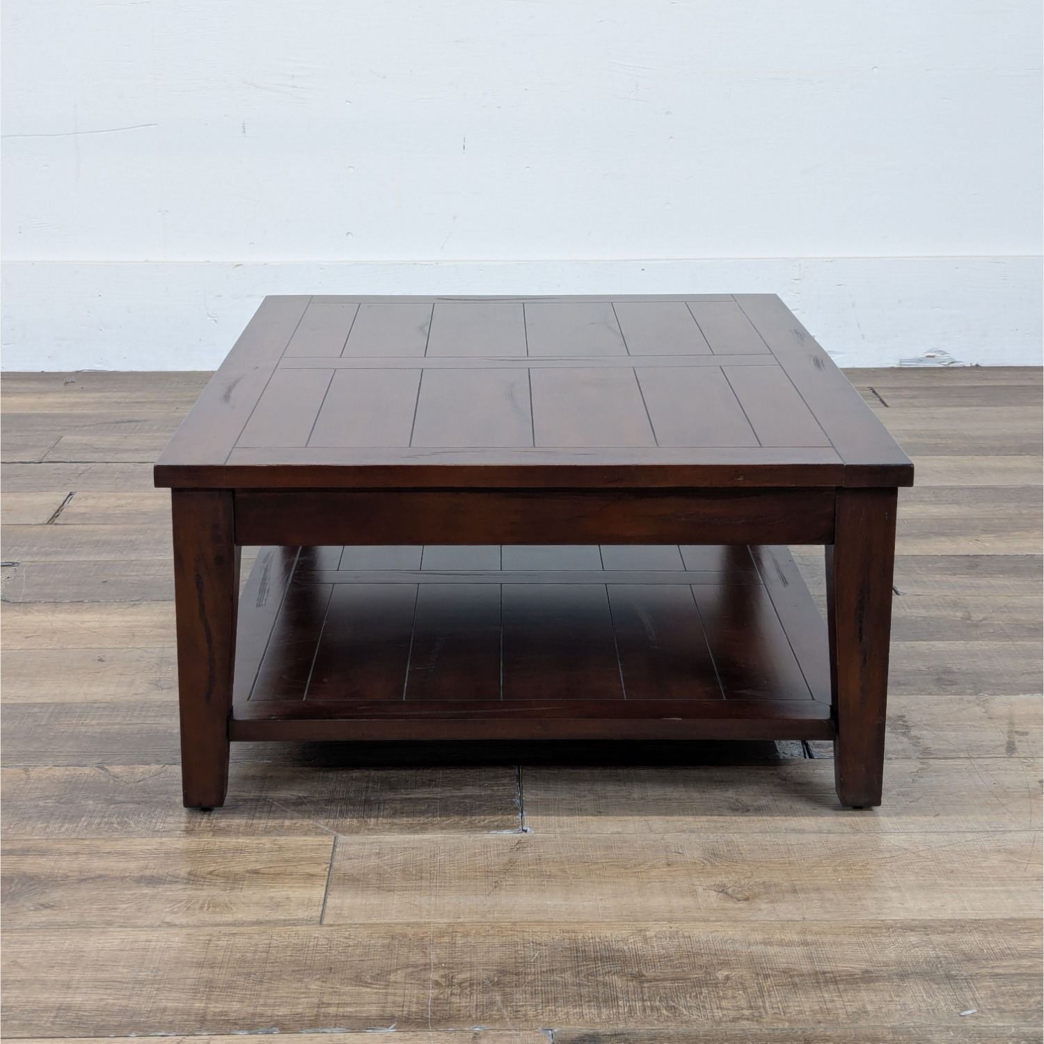 World Market Wood Coffee Table with Shelf - image-4