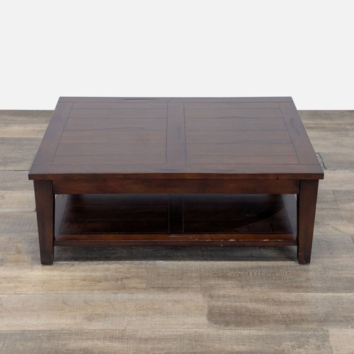 Used World Market Wood Coffee Table with Shelf for sale on AptDeco