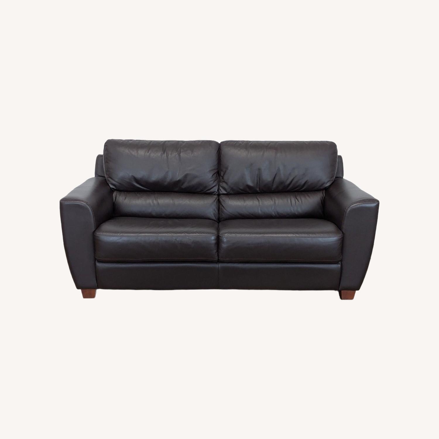 IKEA Leathern Midern 3 Seat Sofa - image-0