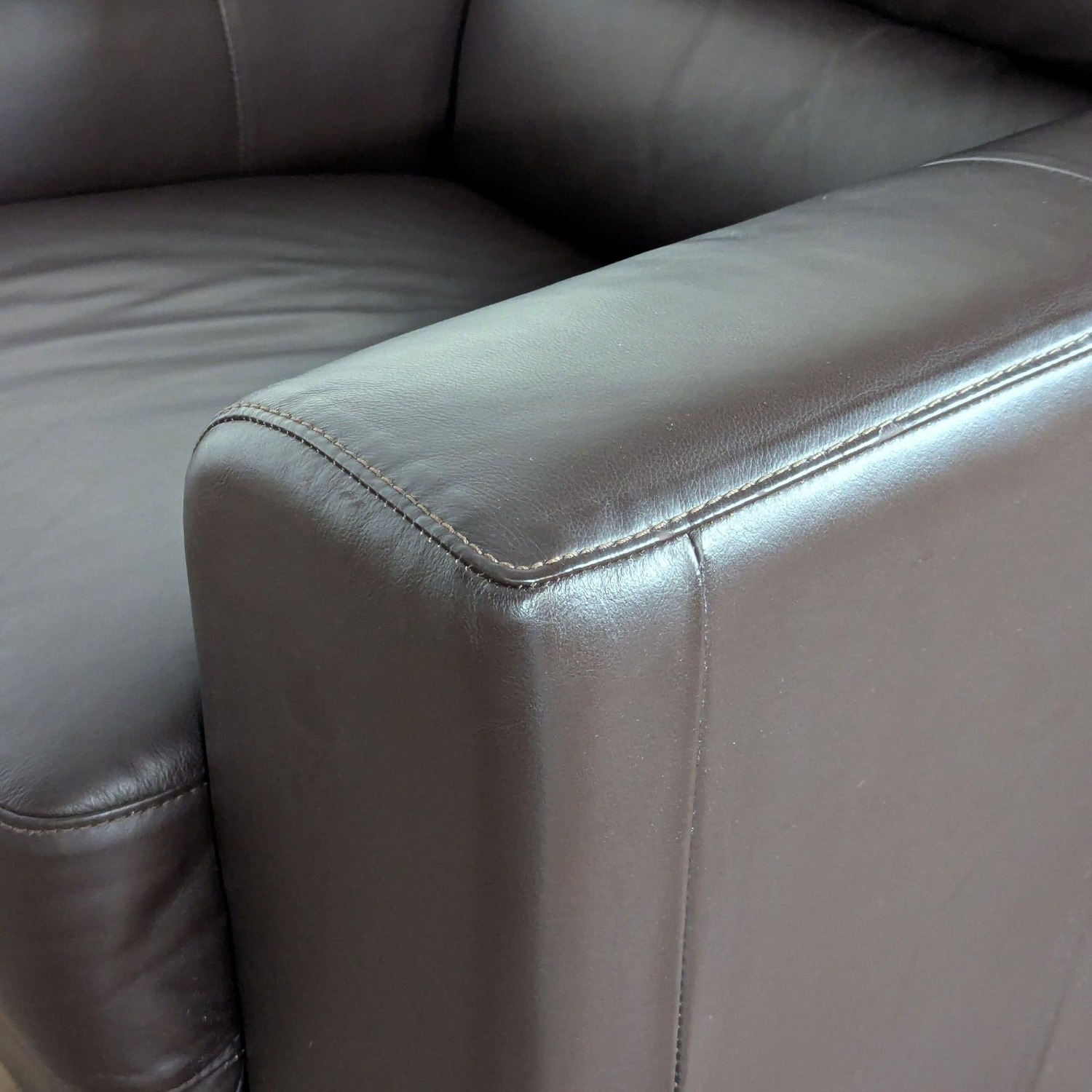 Ikea Modern Leather Lounge Chair - image-3