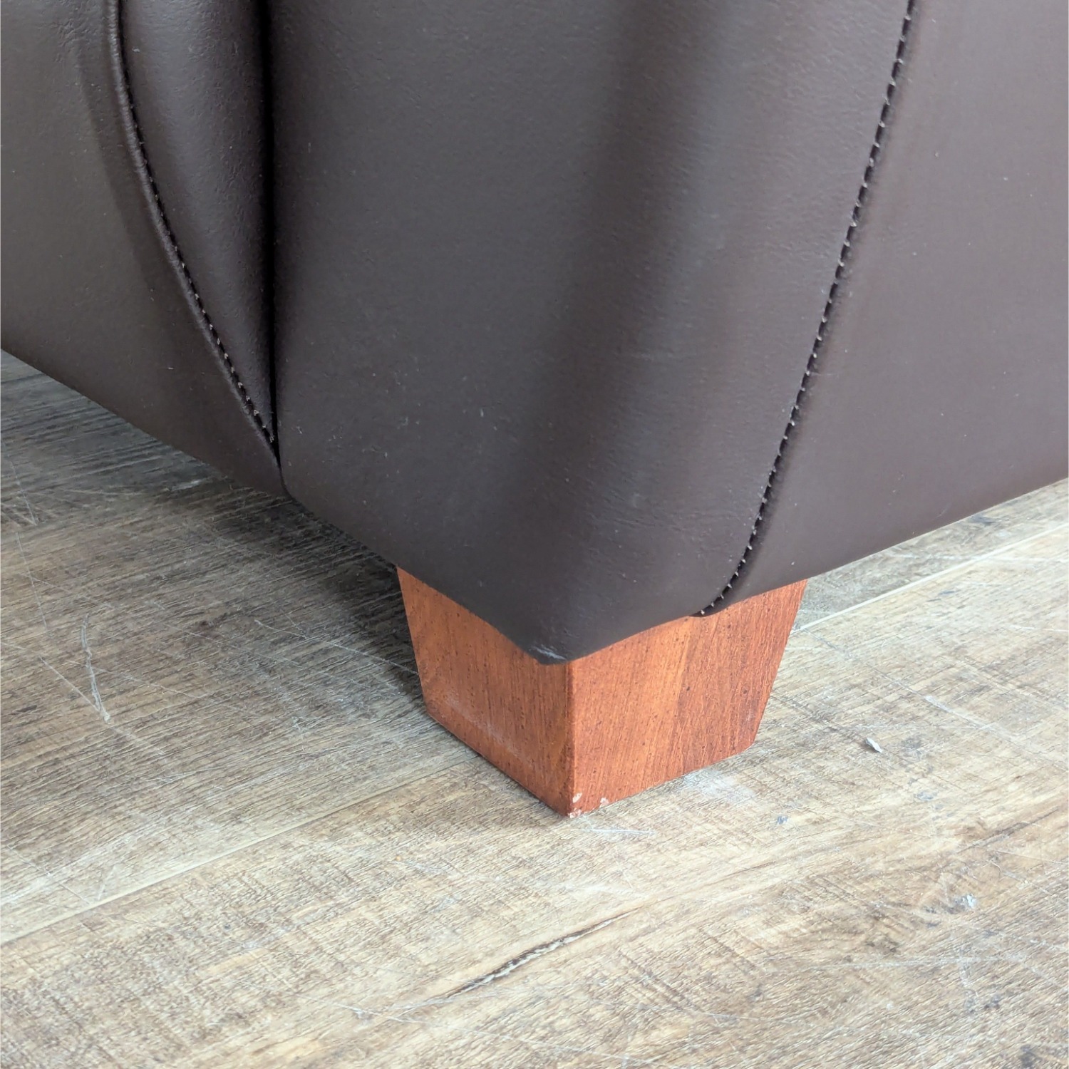 Ikea Modern Leather Lounge Chair - image-5