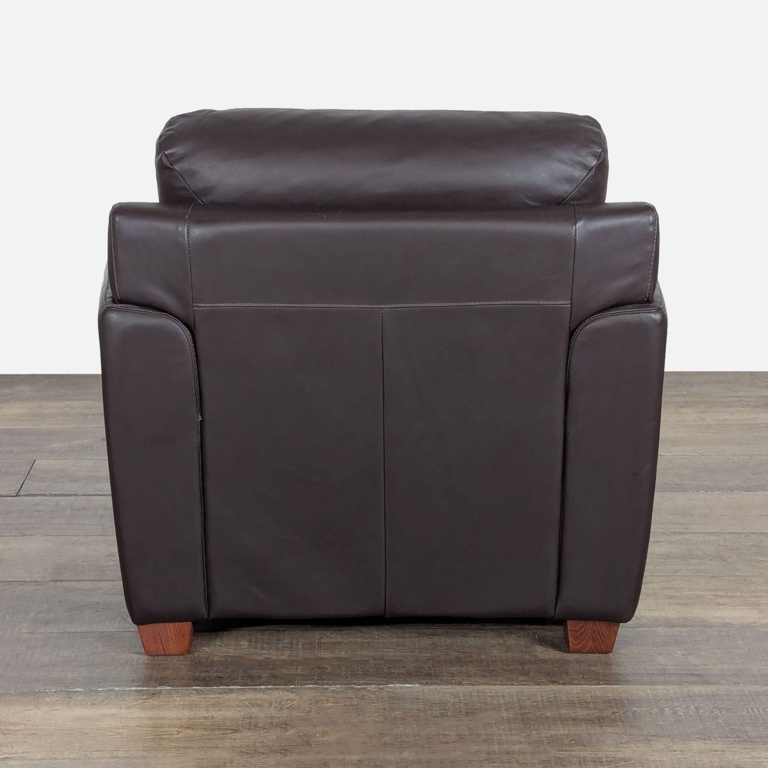Ikea Modern Leather Lounge Chair - image-1
