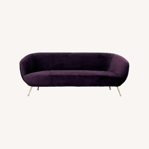 Used Modern Velvet Three Seat Sofa for sale on AptDeco