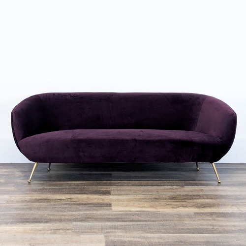 Used Modern Velvet Three Seat Sofa for sale on AptDeco
