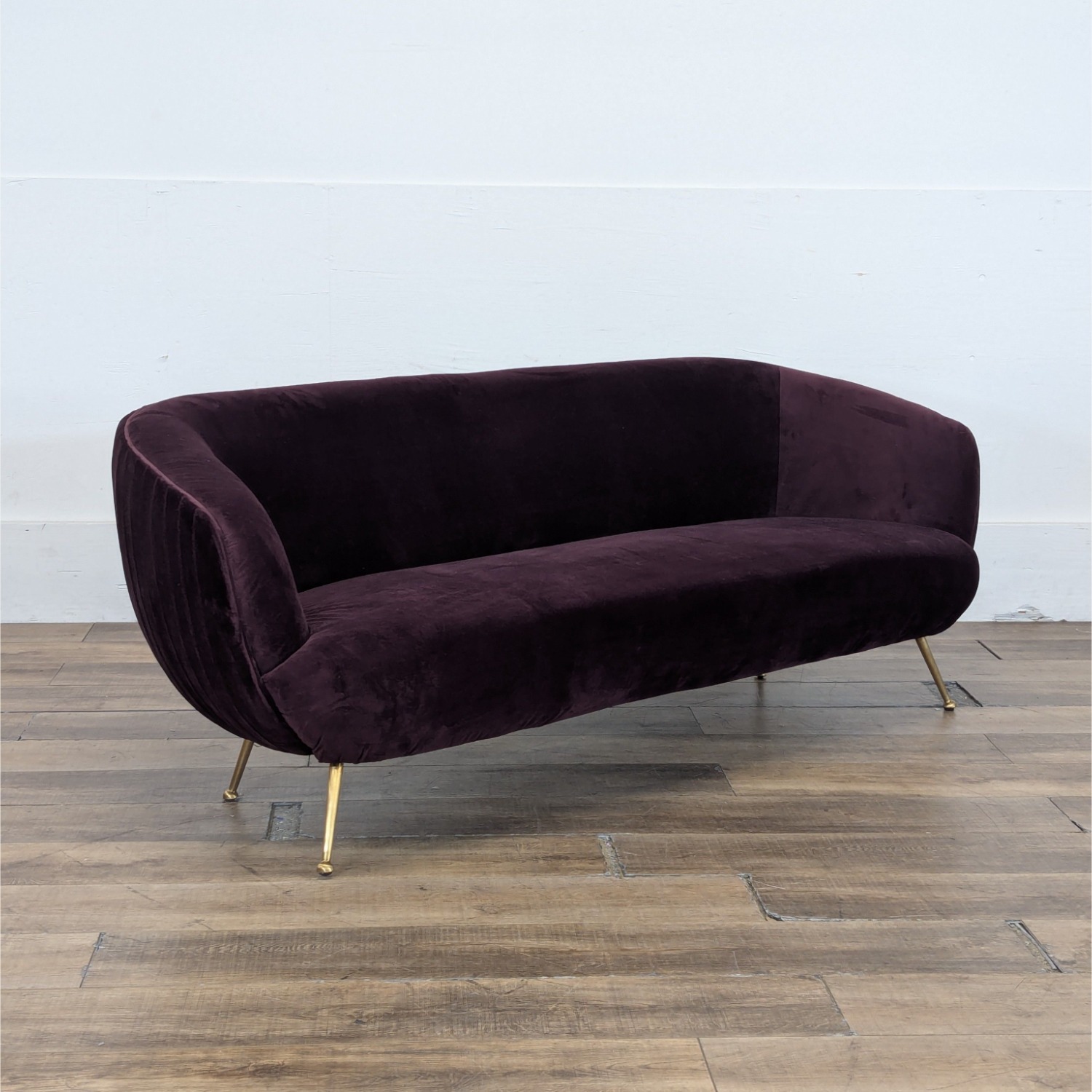 Modern Velvet Three Seat Sofa - image-5
