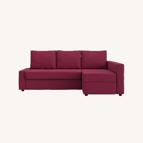Used IKEA FRIHETEN Pink Fabric Sleeper Sofa for sale on AptDeco