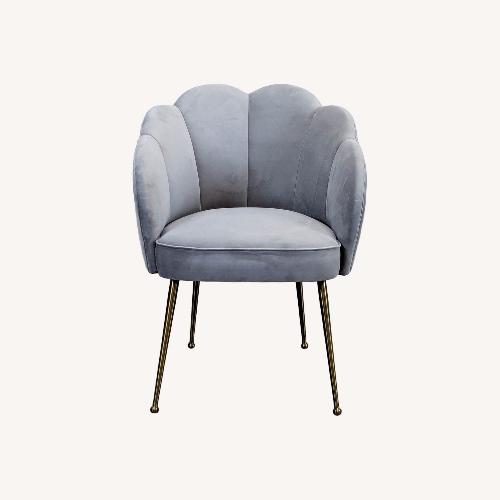 Used TOV Furniture Peony Gray Velvet Accent Chair for sale on AptDeco
