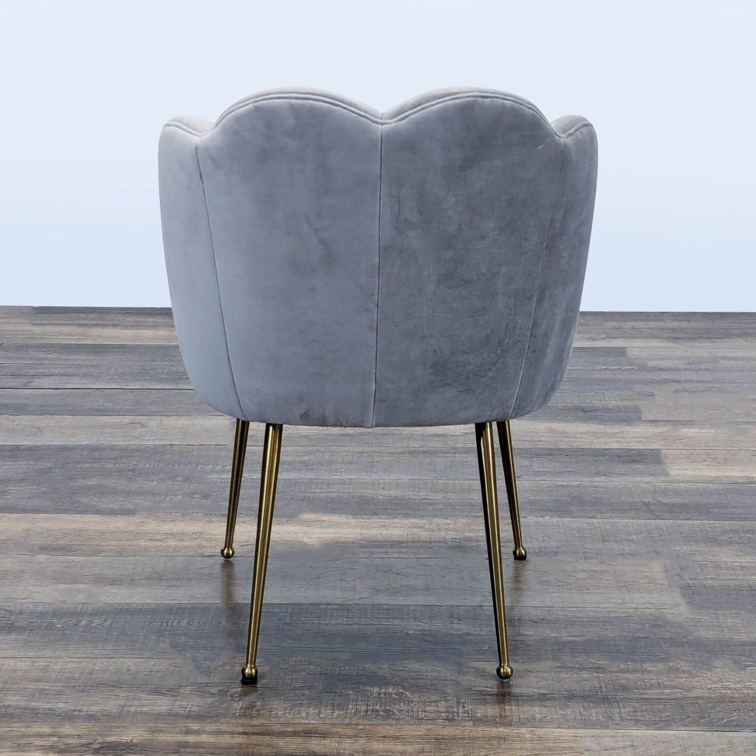 TOV Furniture Peony Gray Velvet Accent Chair - image-5
