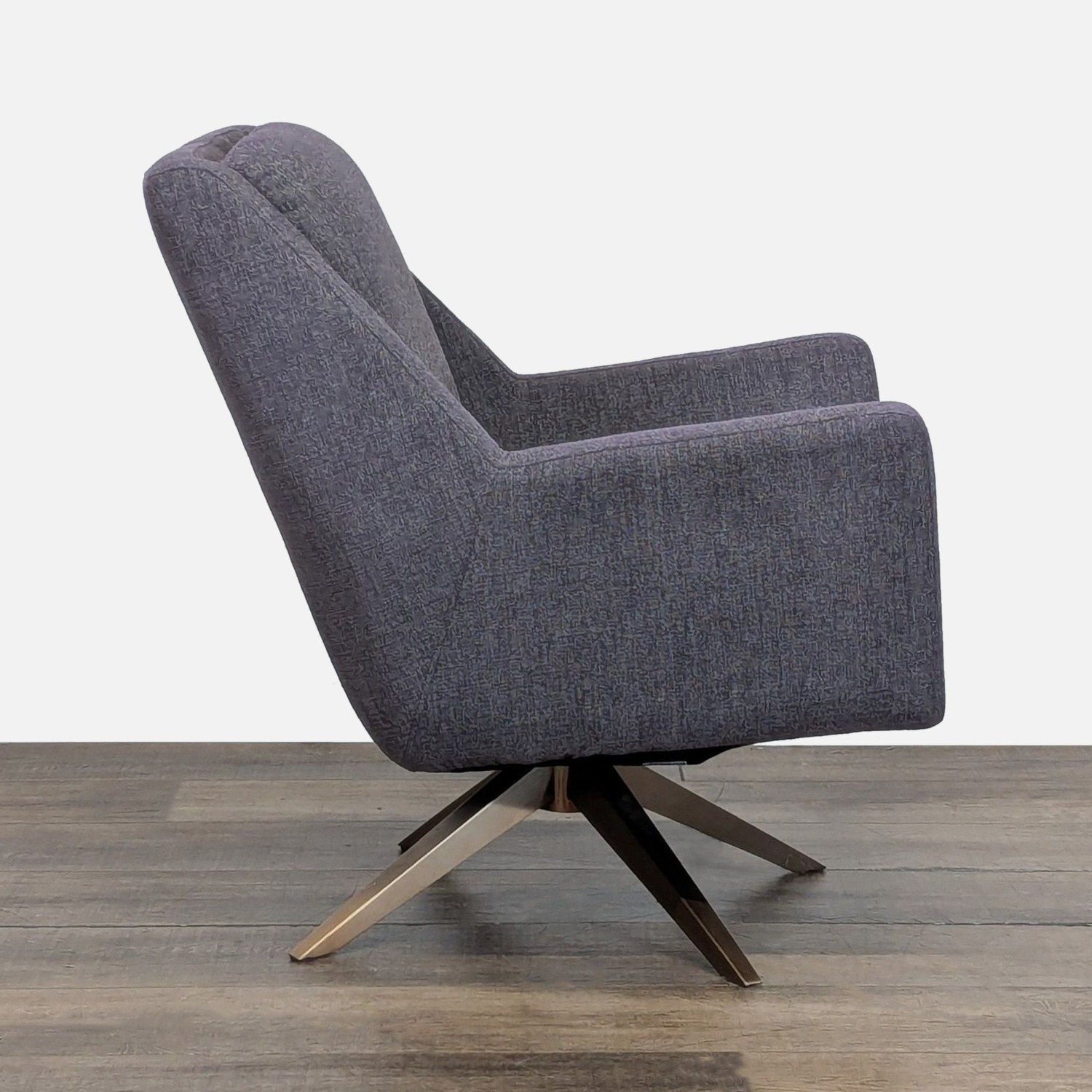 Greta Swivel Modern Armchair with Pyramidal Base	 - image-1