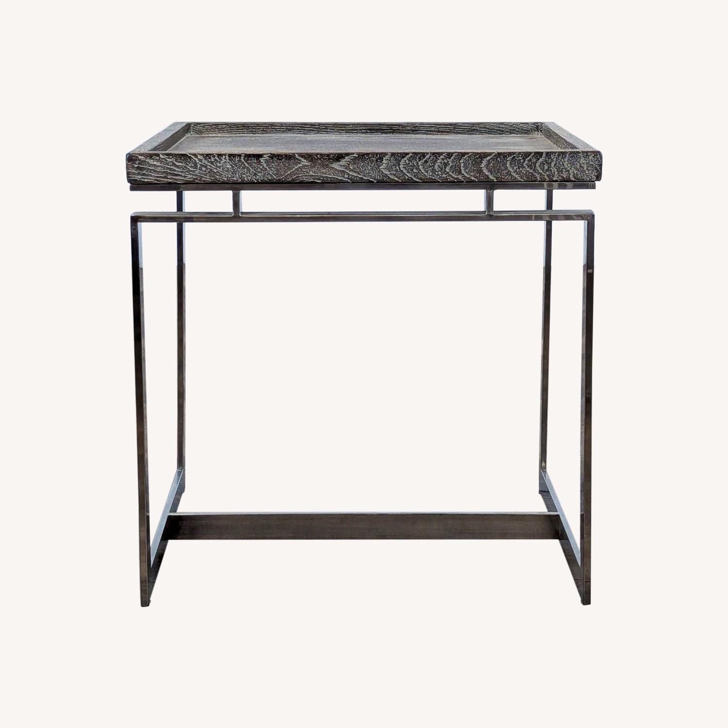 Brownstone Furniture Wood and Chrome End Table - image-0
