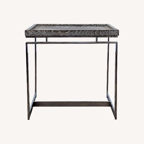 Used Brownstone Furniture Wood and Chrome End Table for sale on AptDeco