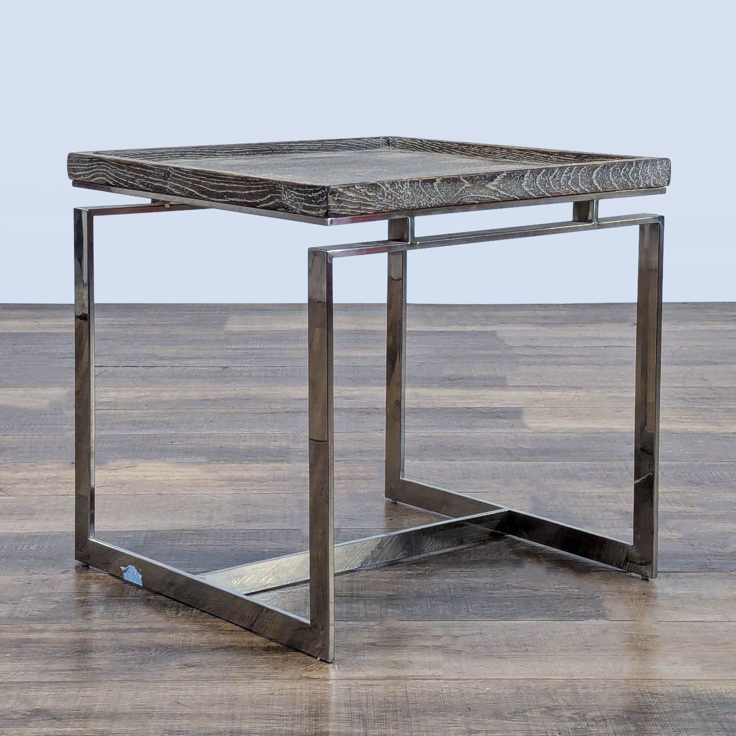Brownstone Furniture Wood and Chrome End Table - image-1
