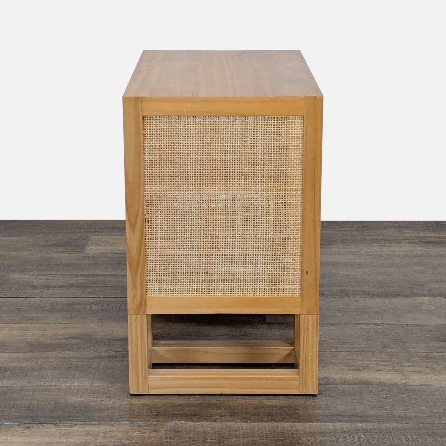 Wood Cabinet with Rattan Doors and Sides	 - image-2