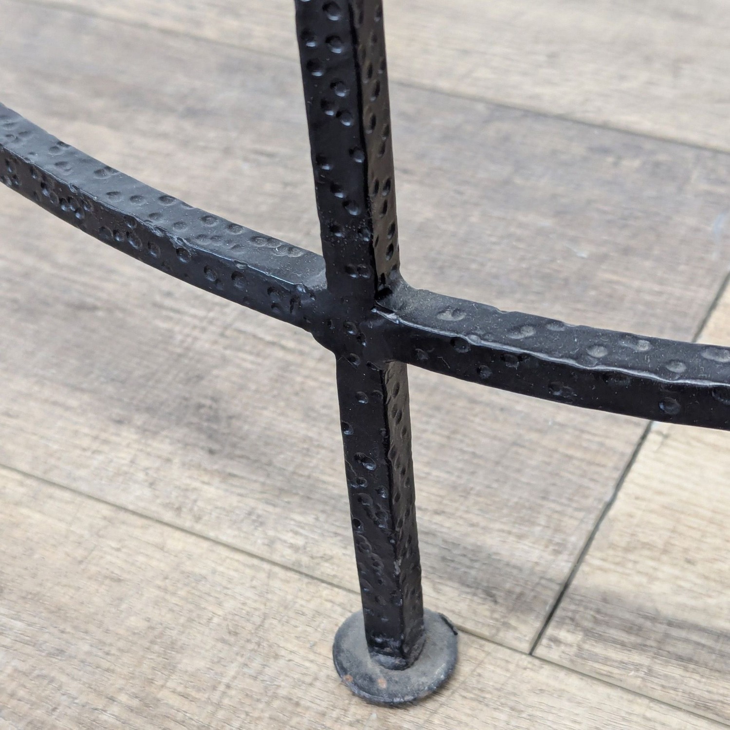 Glass Top Side Table on Metal Base - image-3