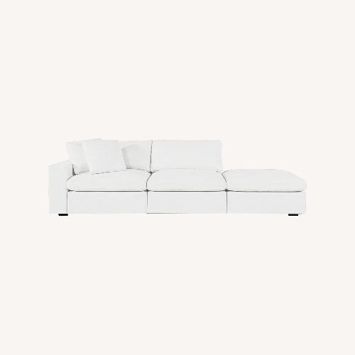Used Comfy White 7th Avenue Modular Sectional  for sale on AptDeco