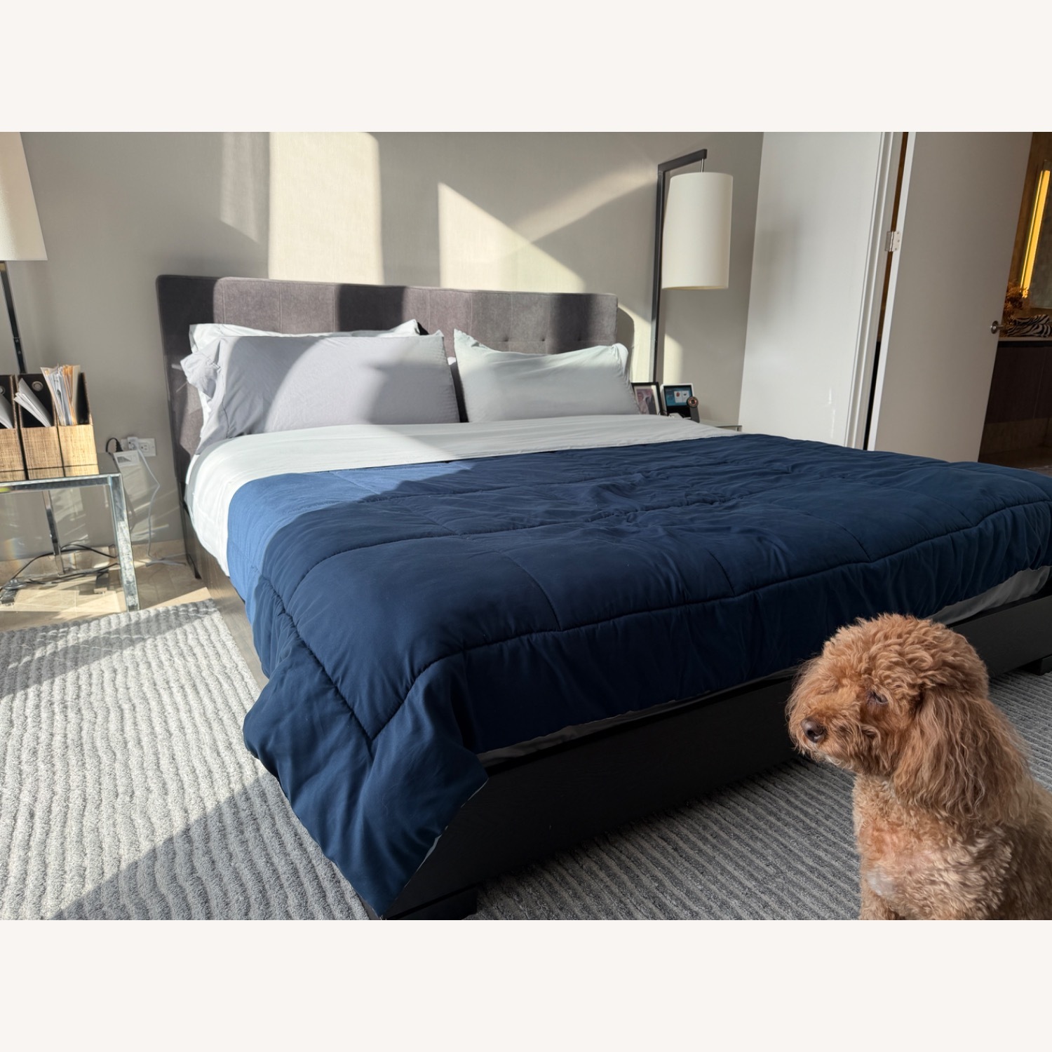 Dark Brown King Bed - image-2