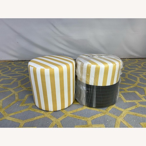 Used The Inside Drum Ottoman for sale on AptDeco