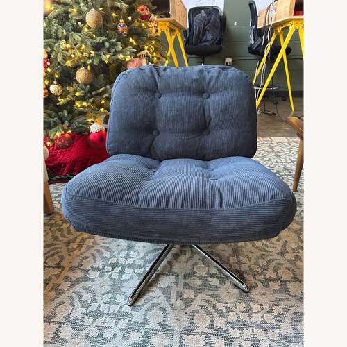 Used IKEA Dyvlinge Black Velvet Accent Chair for sale on AptDeco