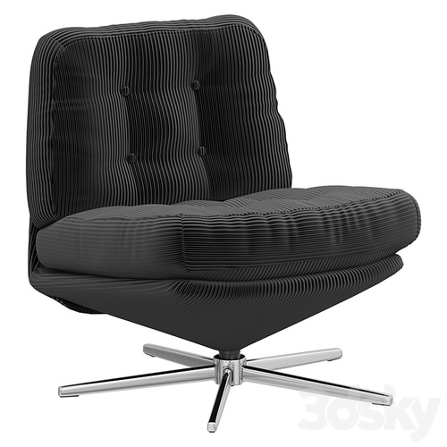 Used IKEA Dyvlinge Black Velvet Accent Chair for sale on AptDeco