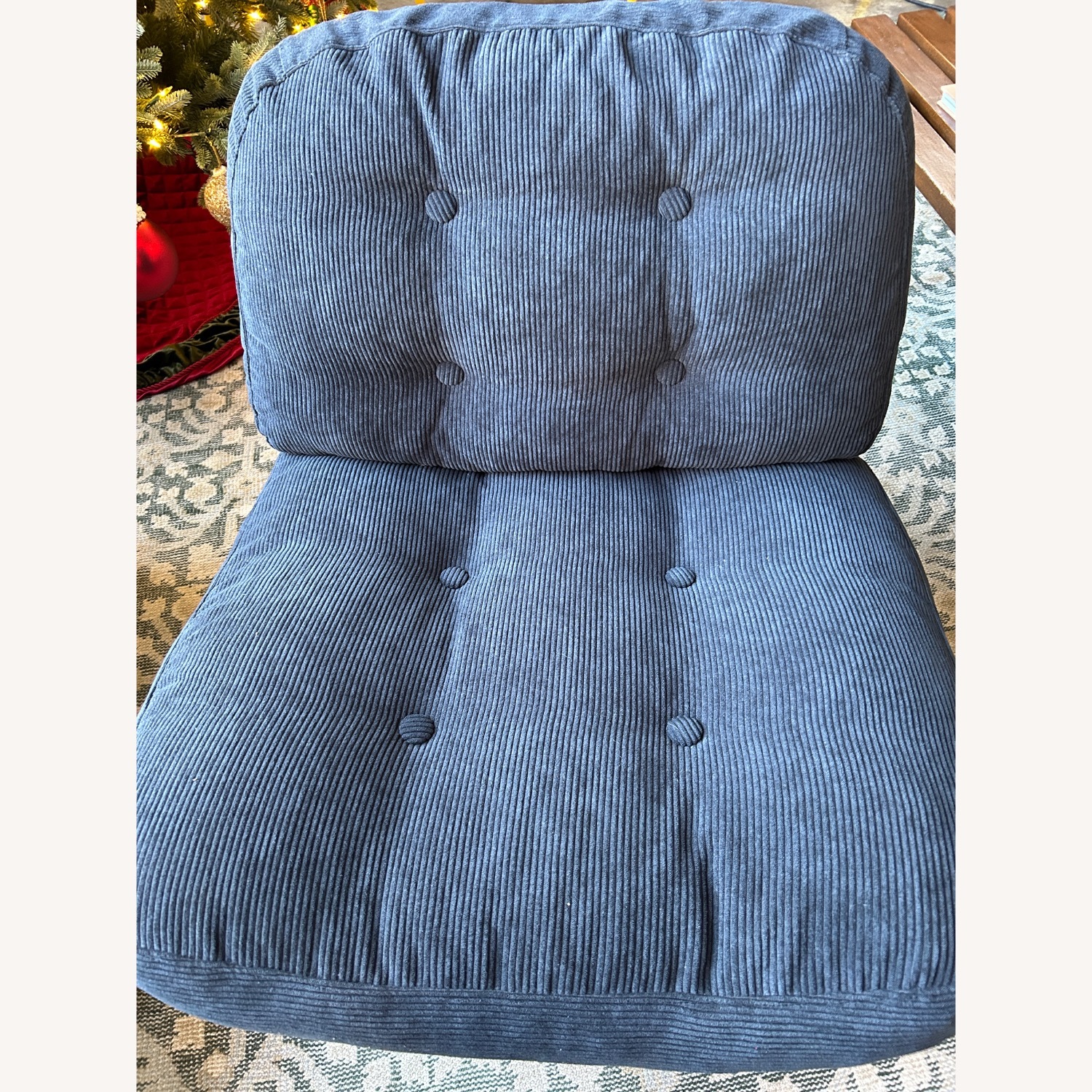 IKEA Dyvlinge Black Velvet Accent Chair - image-4