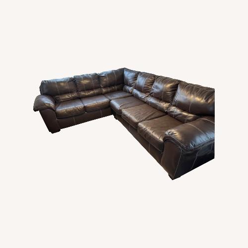 Used Vintage/Antique Dark Brown 2 Piece Sectional for sale on AptDeco