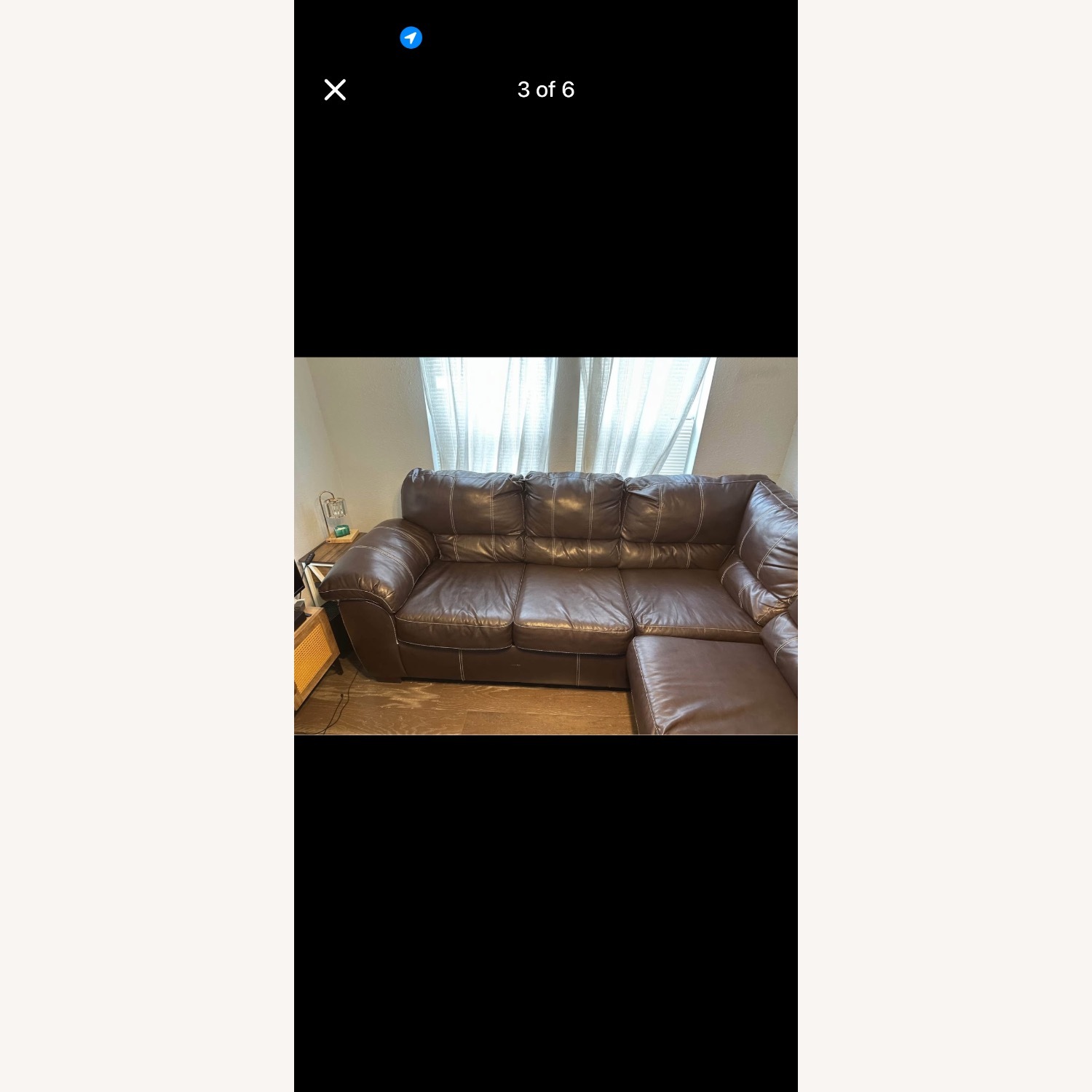 Vintage/Antique Dark Brown 2 Piece Sectional - image-2