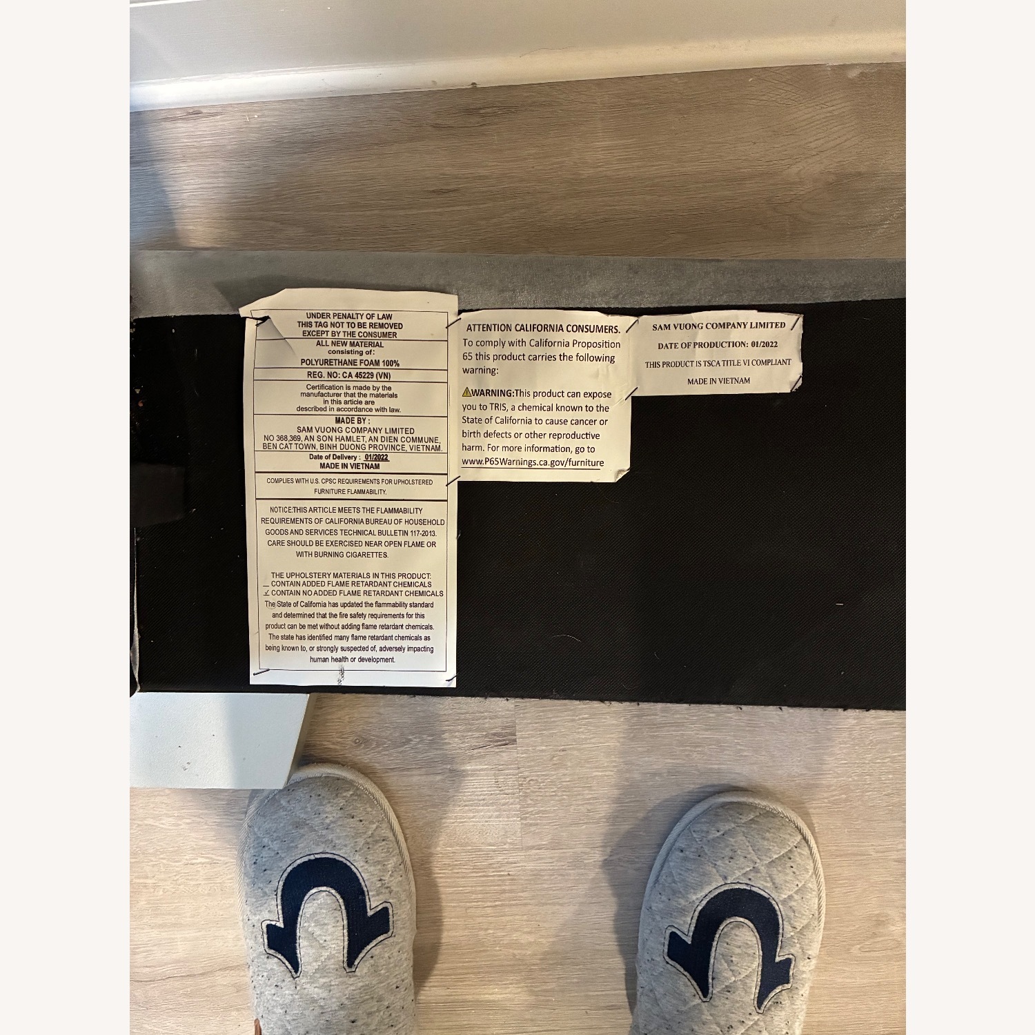 Light Gray Velvet Headboard - image-8