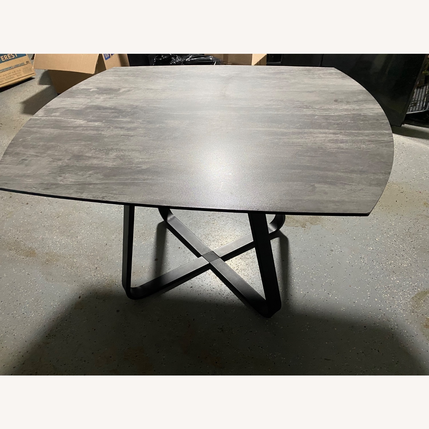 Wood Grain Ceramic Top Expendable Dining Table - image-2