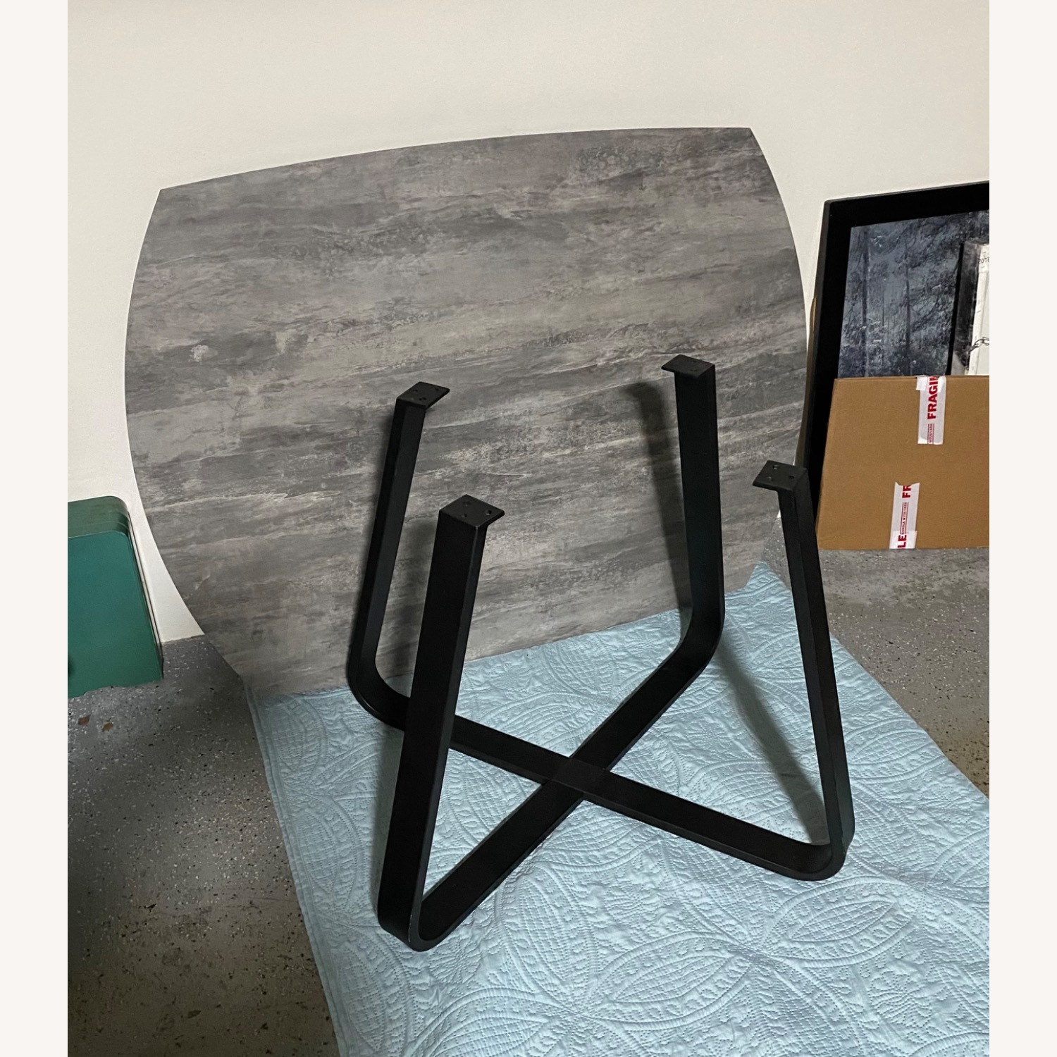 Wood Grain Ceramic Top Expendable Dining Table - image-12