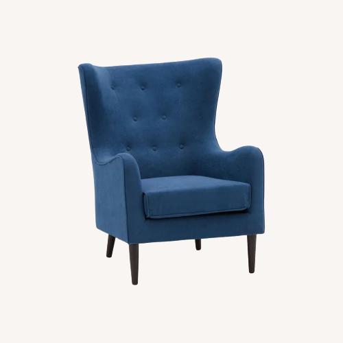 Used Structube Polo Blue Fabric Accent Chairs for sale on AptDeco