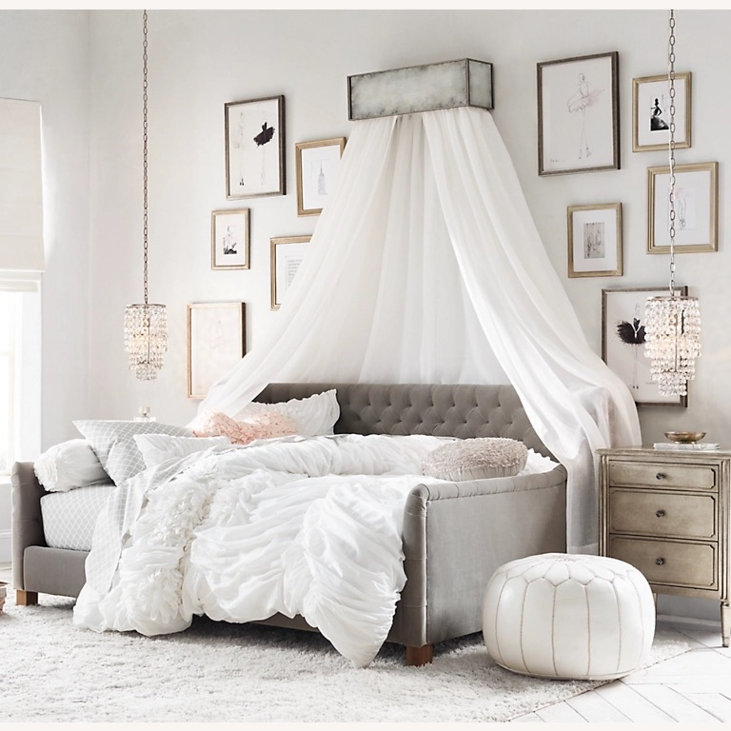 Restoration Hardware Light Gray Daybed - image-2