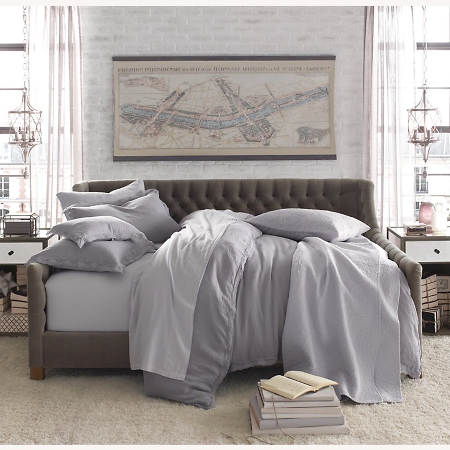 Restoration Hardware Light Gray Daybed - image-3