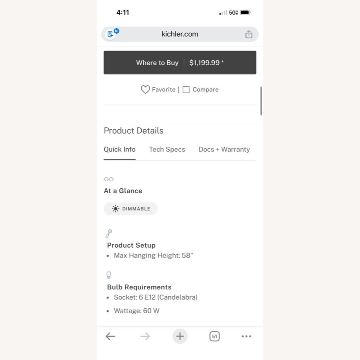 Kichler Black Ceiling Lamp - image-2