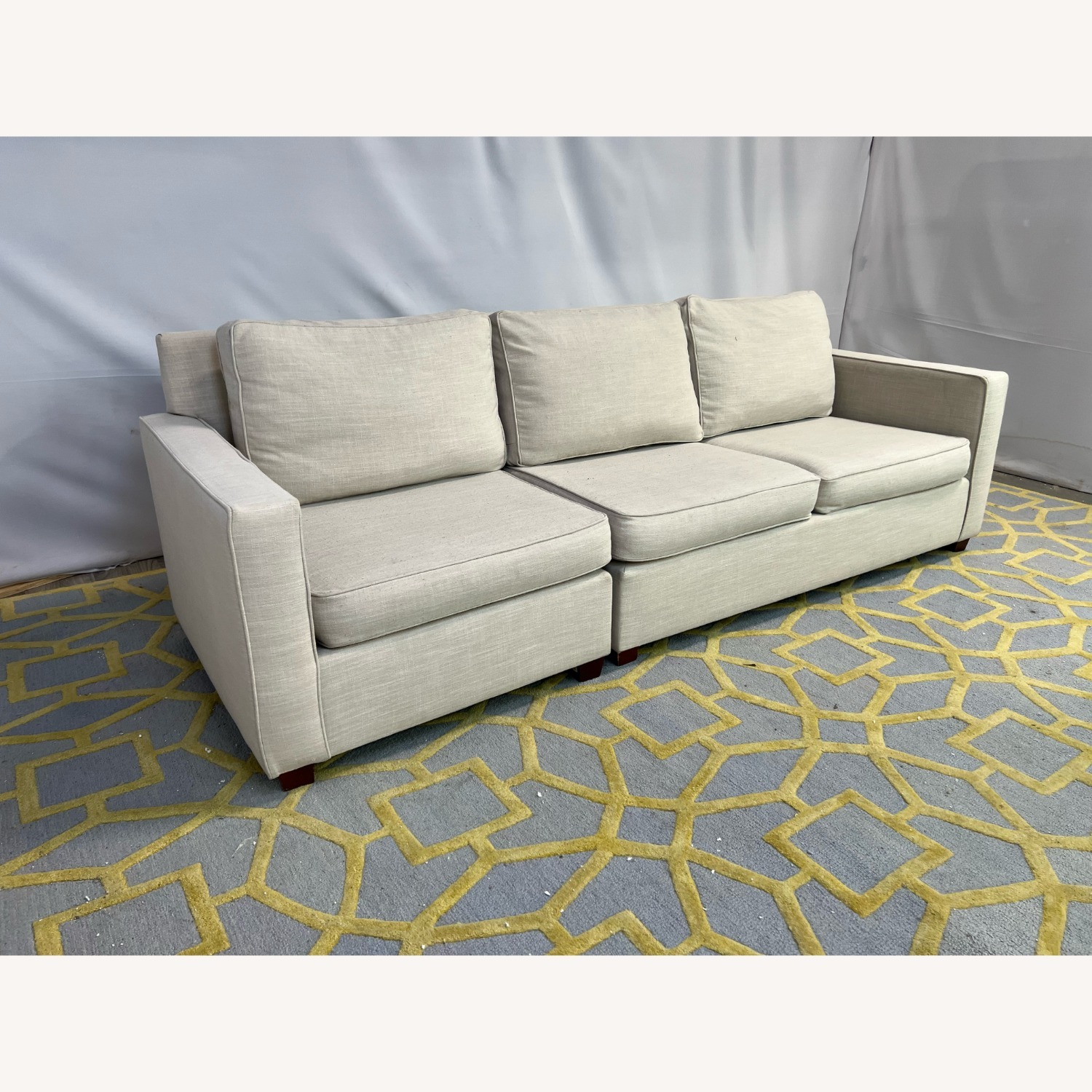 West Elm Henry Cream White Sofa - image-3
