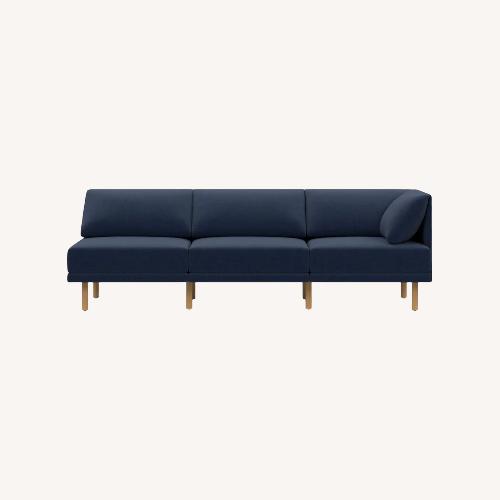Used Burrow Range Blue Wool Blend 3 Seater Sofa for sale on AptDeco